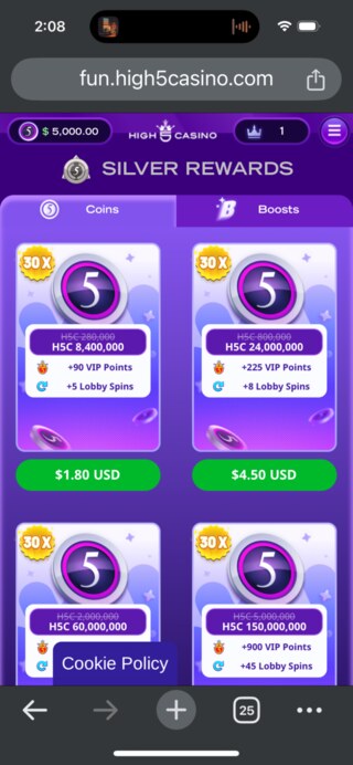 High 5 Classic Coins Packages