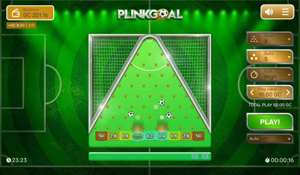 High 5 Casino Game PlinkGoal