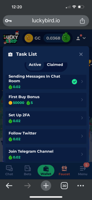 LuckyBird Mobile Task List