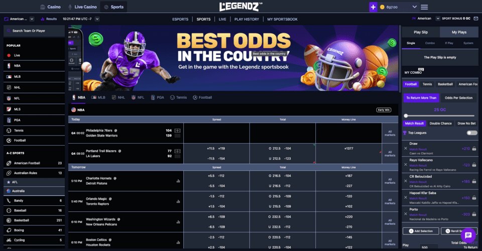 Legendz sports betting