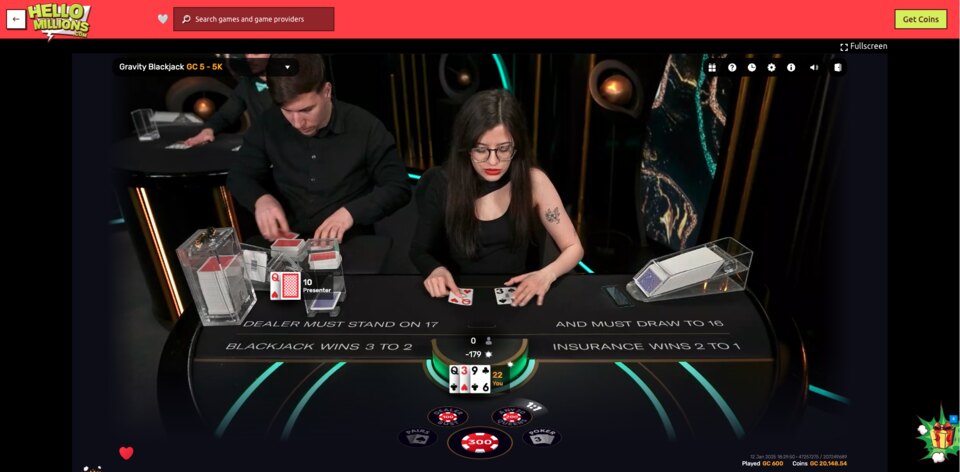 Hello Millions Live Dealer Games