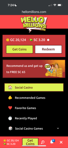 hello millions mobile redeem