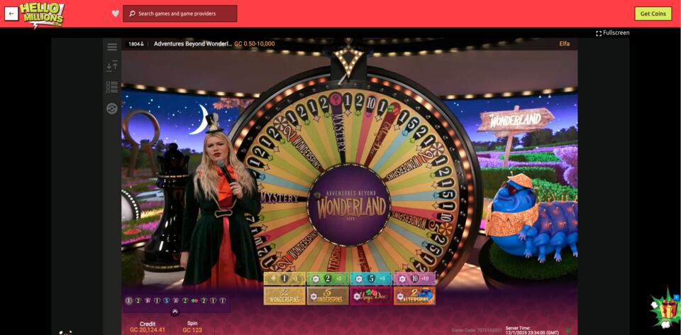 Hello Millions Wonderland Game