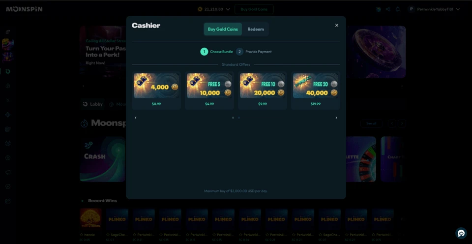 Moonspin Payments