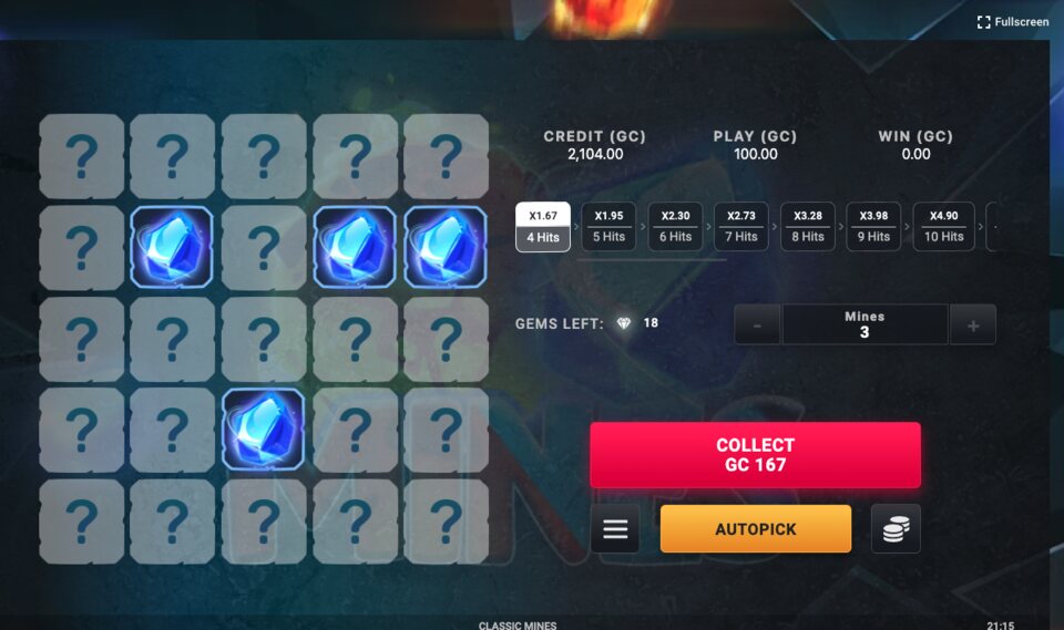 Pulsz Casino Classic Mines