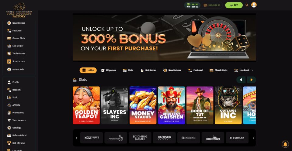 The Money Factory Homepage