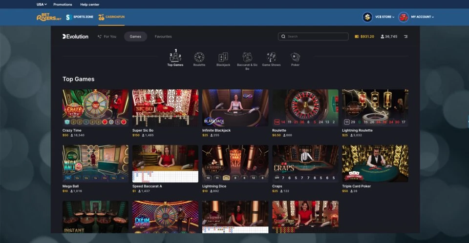 BetRivers.net Games