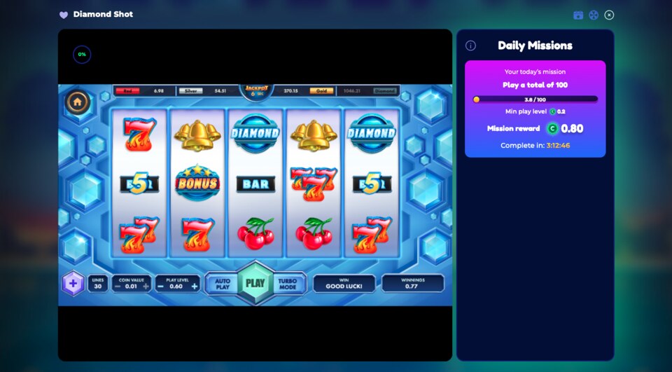 FunzCity Sweepstakes Game Diamond Shot