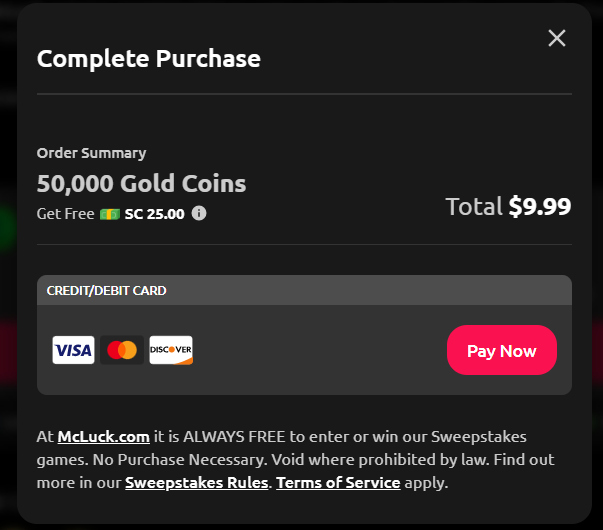 McLuck Casino Purchase