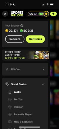 SportsMillions Mobile Menu