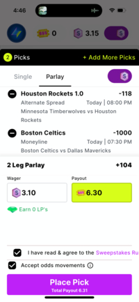 Thrillz Social Sportsbook Parlays