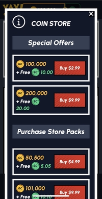 Yay Casino Mobile Coin Store