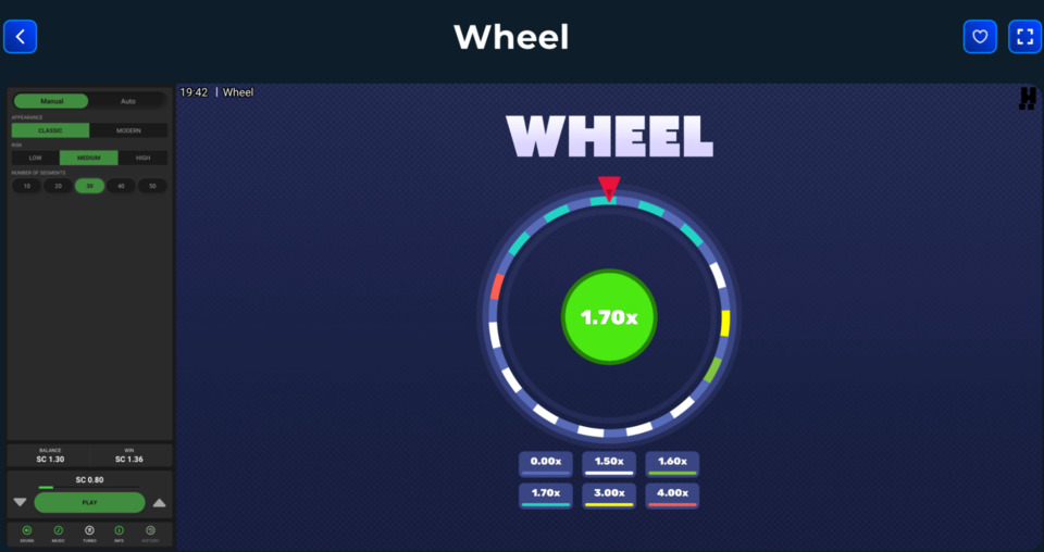 Casino.Click Casual Game Wheel
