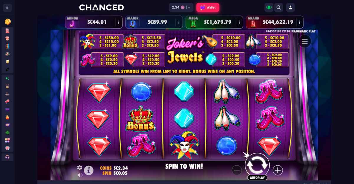 Chanced Casino Joker's jewels