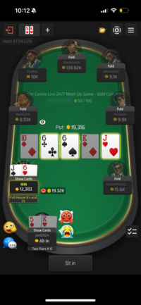 Clubs Poker Mobile Table