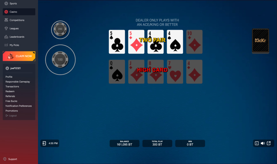 KicKr Stud Poker Casino Table Game