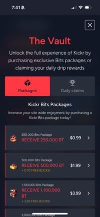Kickr Casino Mobile Vault