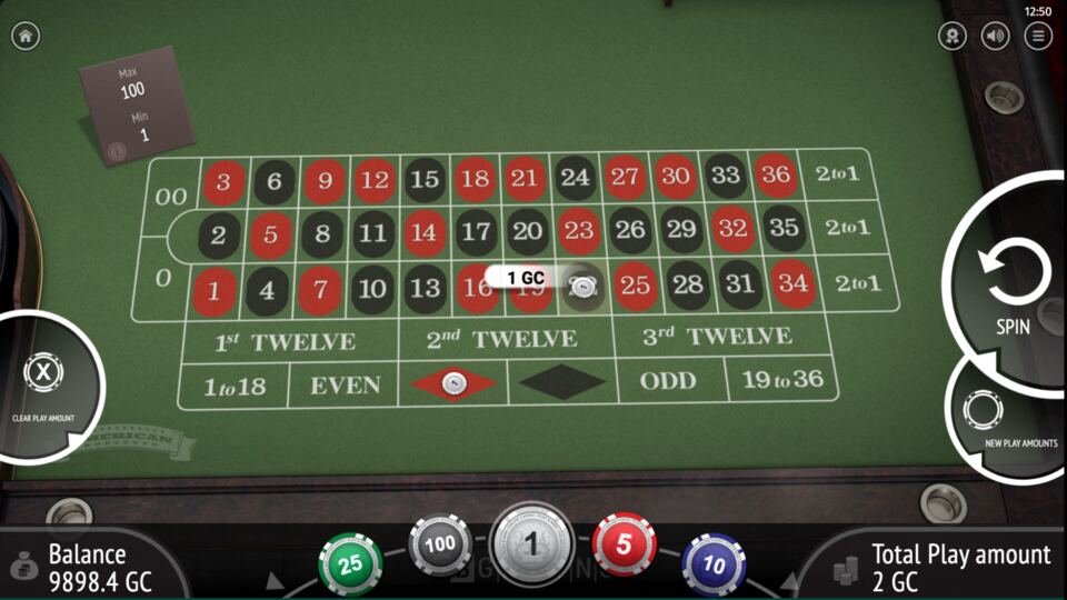 Punt Table Game Roulette