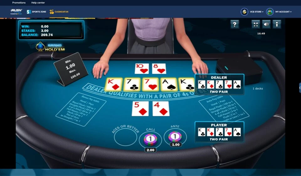 Rush Games Table Poker