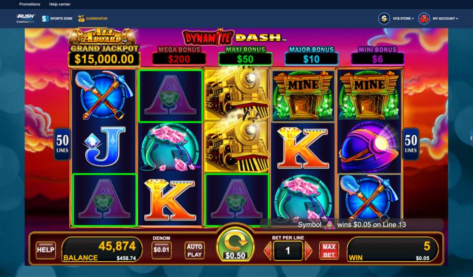 Rush Games Dynamite Dash Slot game