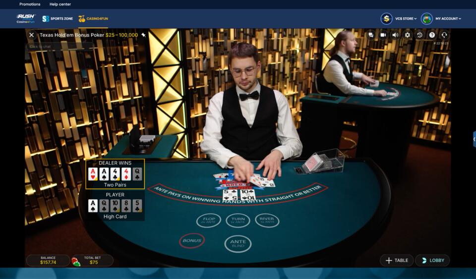 Rush Games Live Dealers Poker