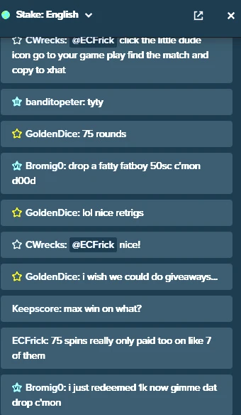 Stake.us Chat