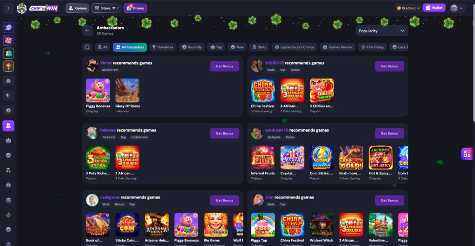 Chip'n Win Abassadors