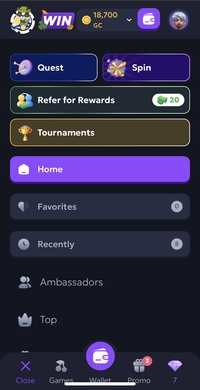 Chip'n Win Mobile Mene