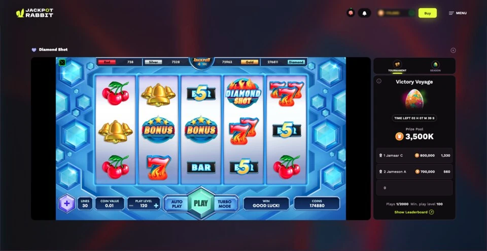 JackpotRabbit Diamond Shot Slot Game