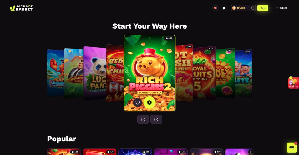 JackpotRabbit Homepage