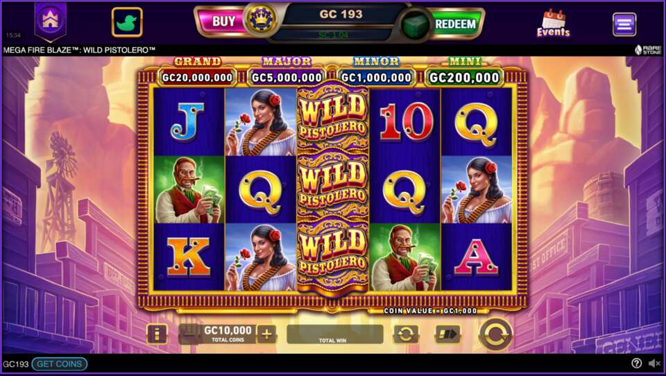 Mega Fire Blaze Wild Pistolero Casino Game