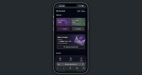 OnyxOdds Account Details