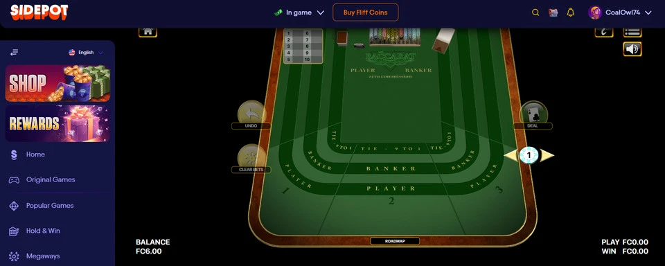 Sidepot Baccarat