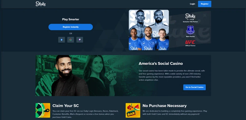 Stake.us Homepage