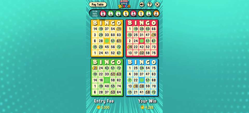 Golden Hearts Games Bingo