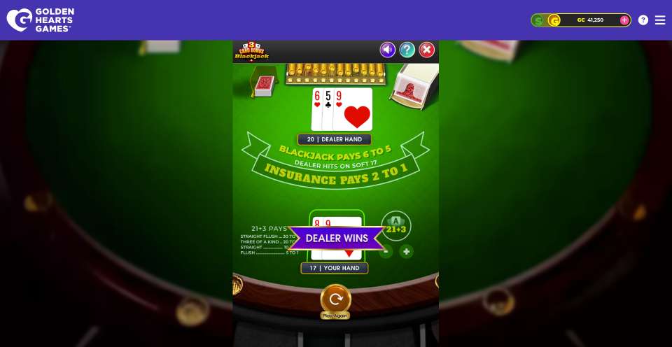 Golden Hearts Games Blackjack