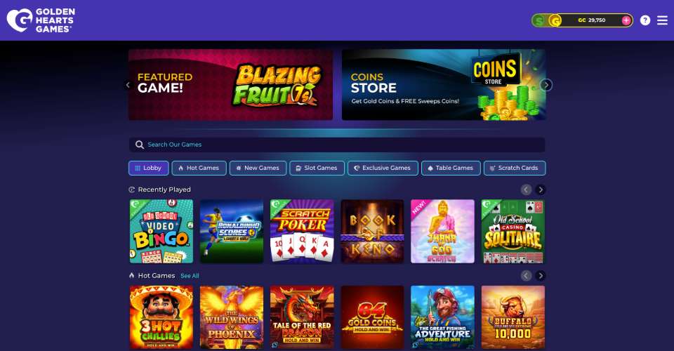 Golden Hearts Games Homepage