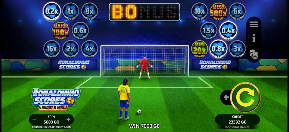 Golden Hearts Games Ronaldinho Scores