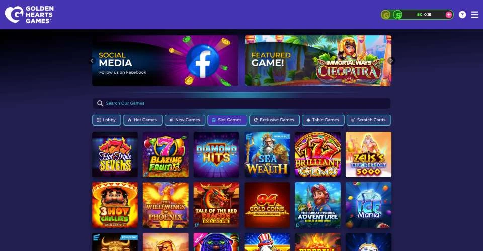 Golden Hearts Games Search