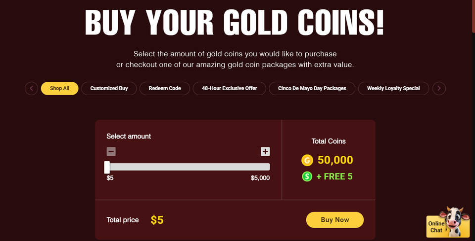 Moozi Coin Purchase Screen