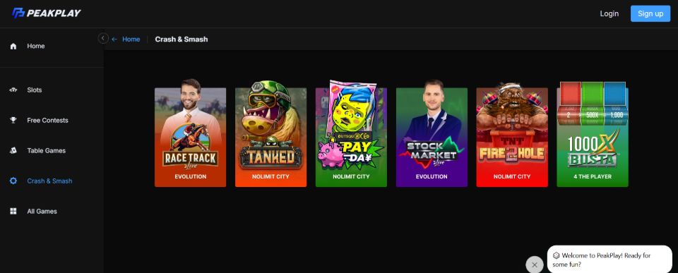 PeakPlay Crash Games