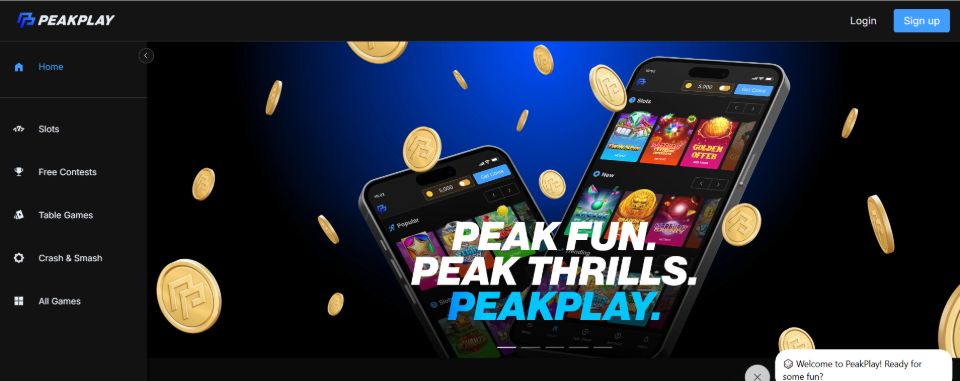 PeakPlay Homepage