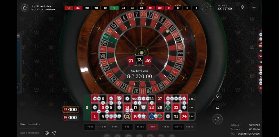 Royal Riches Roulette Casino Game