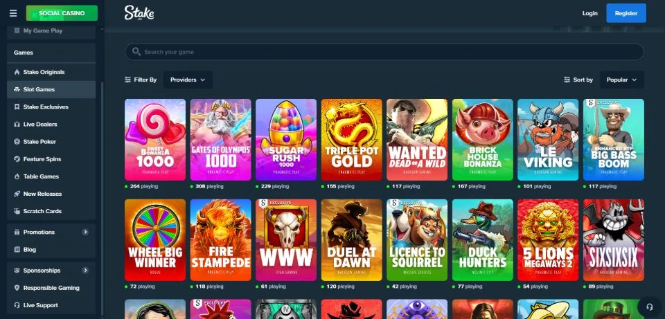 Stake.us Homepage