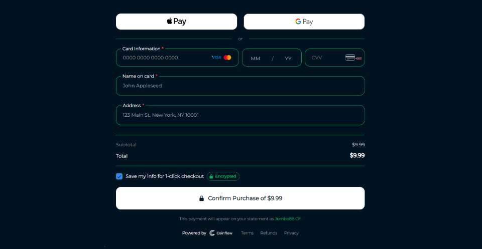 Jumbo88 Payment Methods