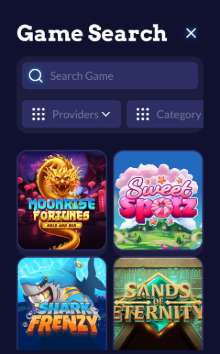 Sixty6 Game Search function on mobile
