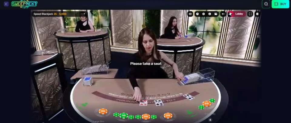SweepNext Live Dealer
