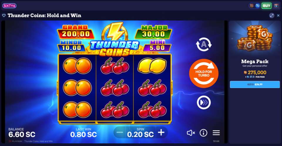 Thunder Coins Slot Game