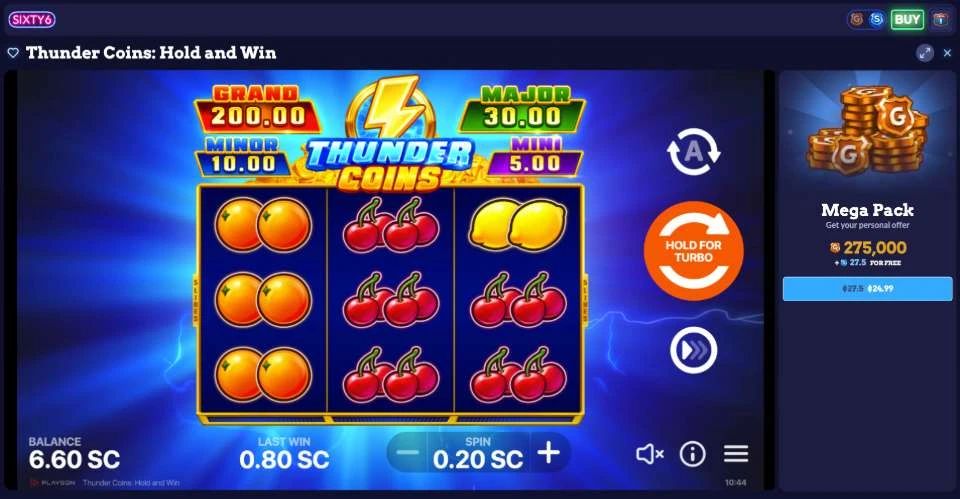 Thunder Coins Slot Game