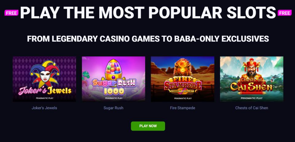 Baba Casino Popular Slots